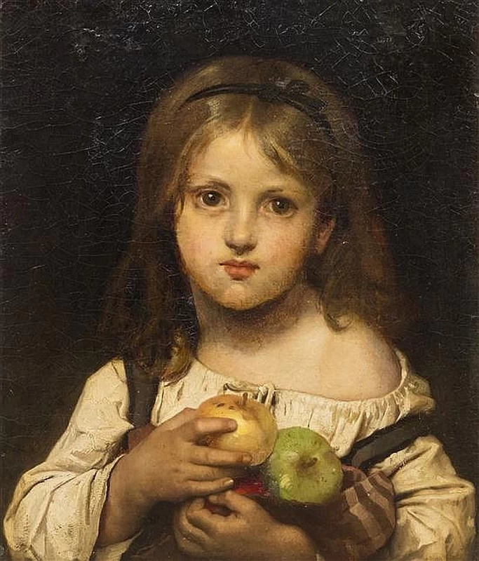 Ragazza giovane con le mele